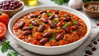 Фото рецепта: Лубия тушеная фасоль с томатным соусом