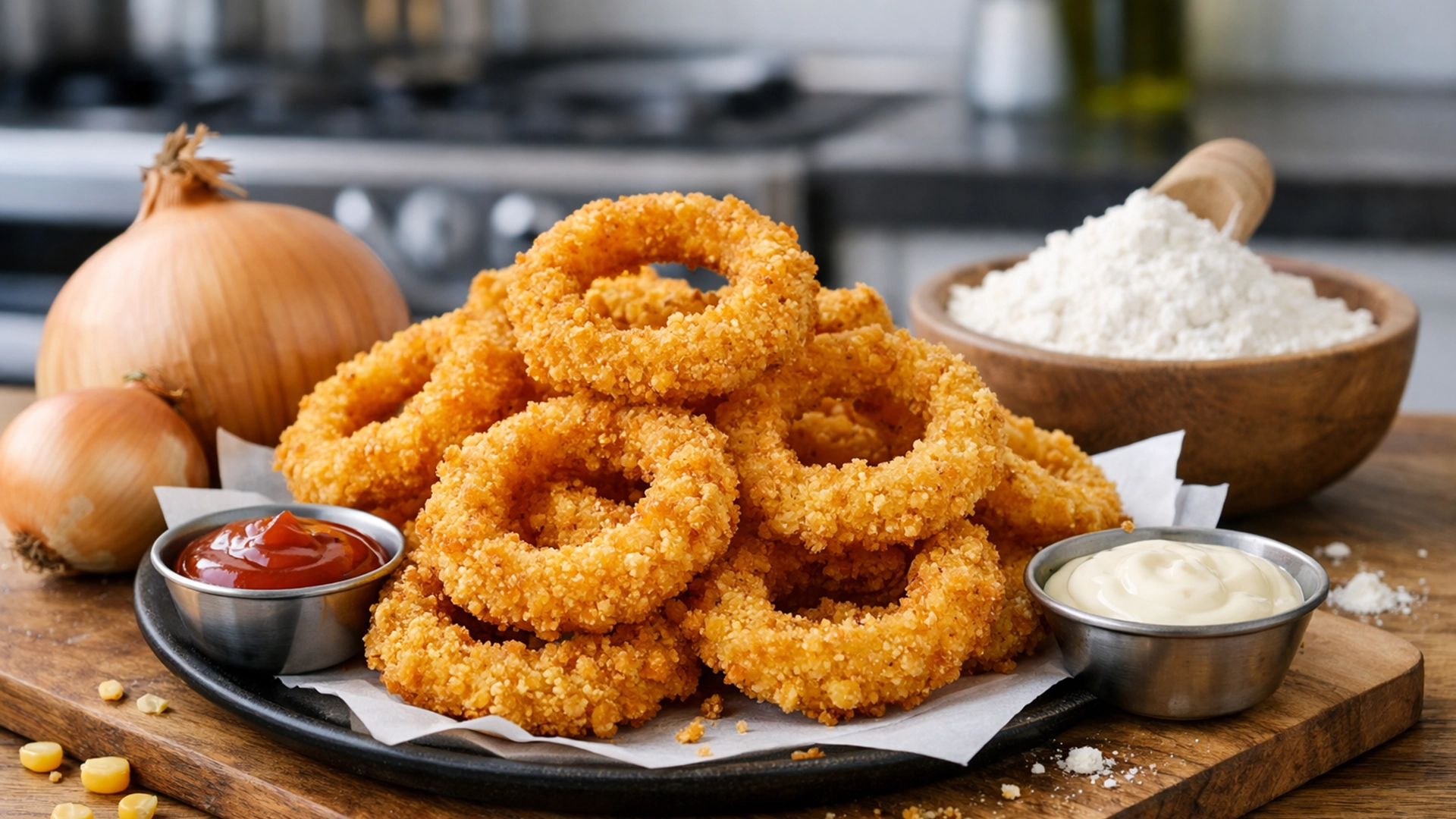 Фото блюда: Луковые кольца с хрустящей корочкой