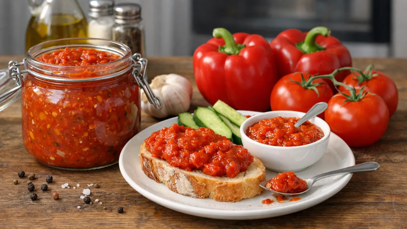 Фото блюда: Лютеница овощной соус из перца и томатов