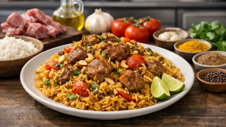 Фото блюда: Мачбус рис с мясом и специями по-катарски