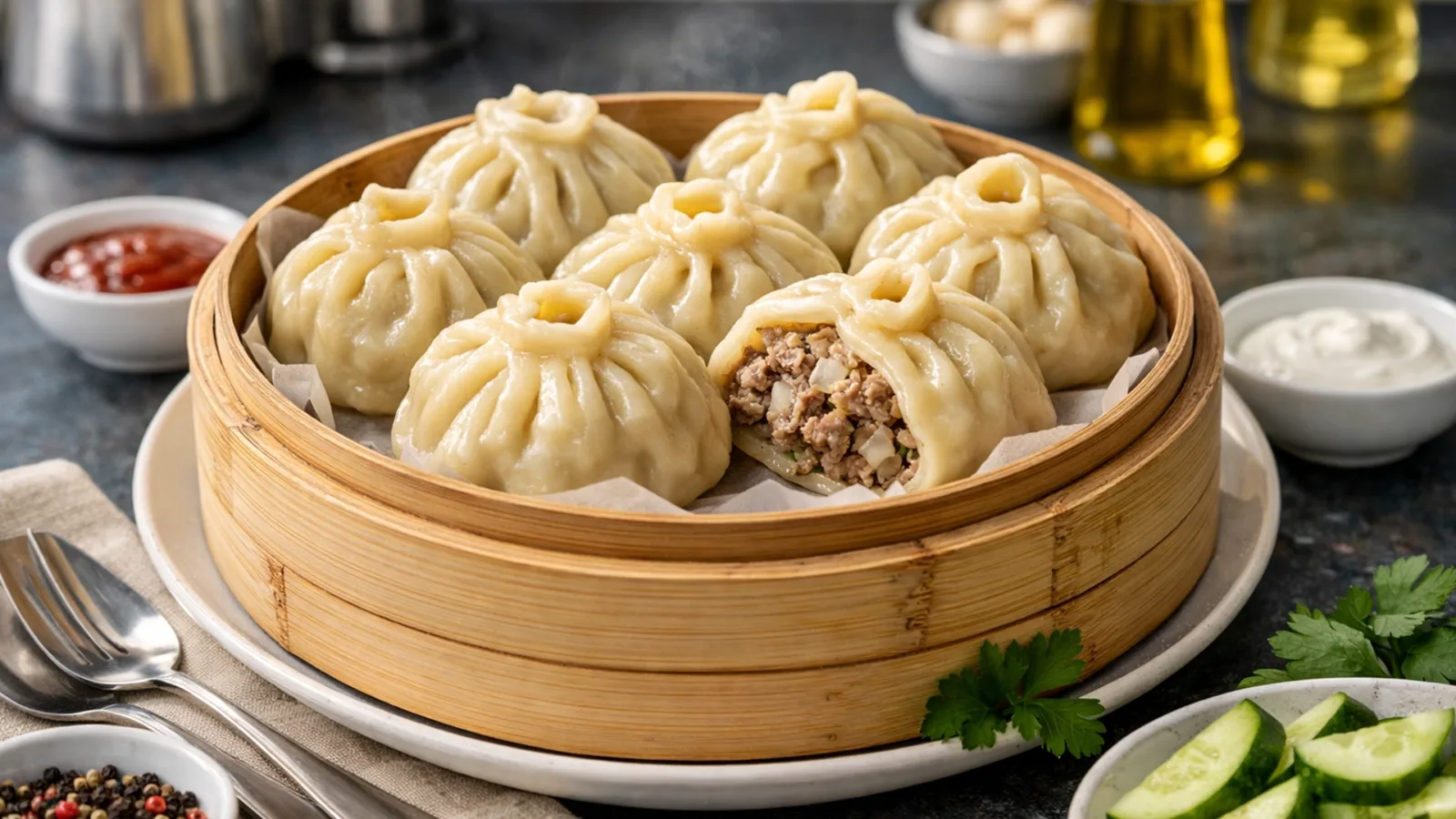 Фото блюда: Манты с бараниной и луком на пару, рецепт с фото