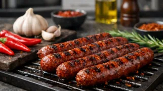 Фото рецепта: Мергез острые колбаски на гриле