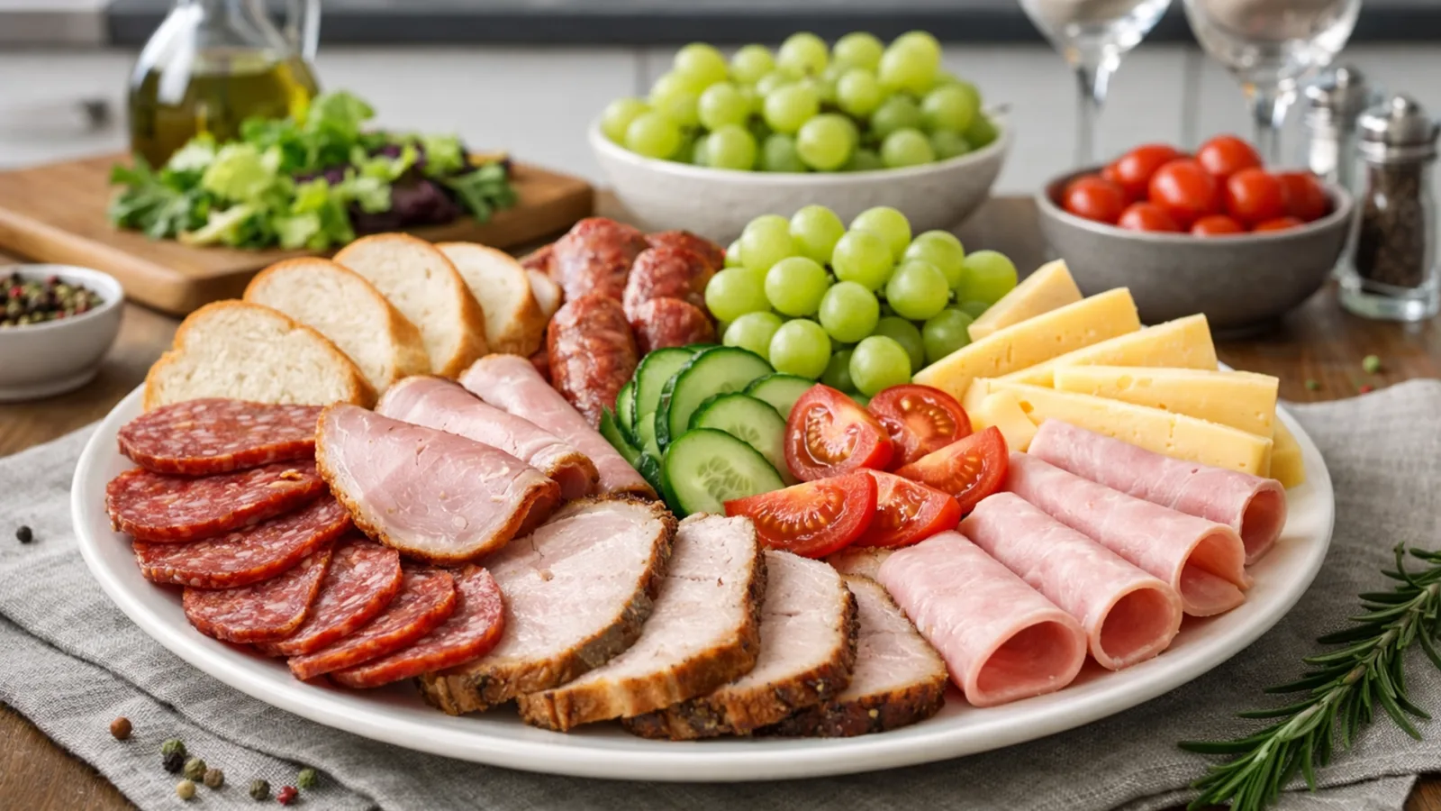 Фото блюда: Большая мясная тарелка с разнообразием вкусов и эффектной подачей., рецепт с фото