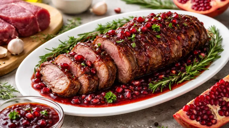 Фото блюда: Мясо запеченное с гранатовым соусом