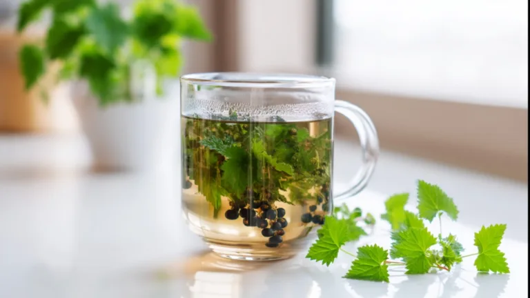 Фото блюда: Свежий охлажденный настой с листом смородины для легкого летнего дня