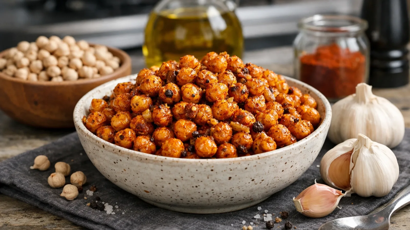 Фото блюда: Хрустящий нут жареный с чесноком и паприкой