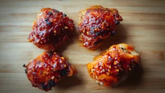 Фото рецепта: Острые куриные бедра в насыщенном чили маринаде с румяной корочкой