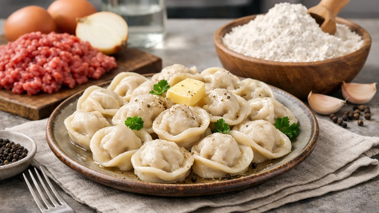 Фото блюда: Пельмени домашние из пельменного теста сочные