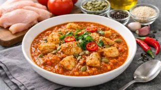 Фото рецепта: Насыщенный пепиан густое рагу с курицей и специями