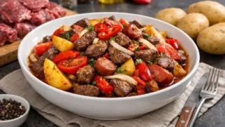 Фото рецепта: Пике мачо острое мясное блюдо с картофелем