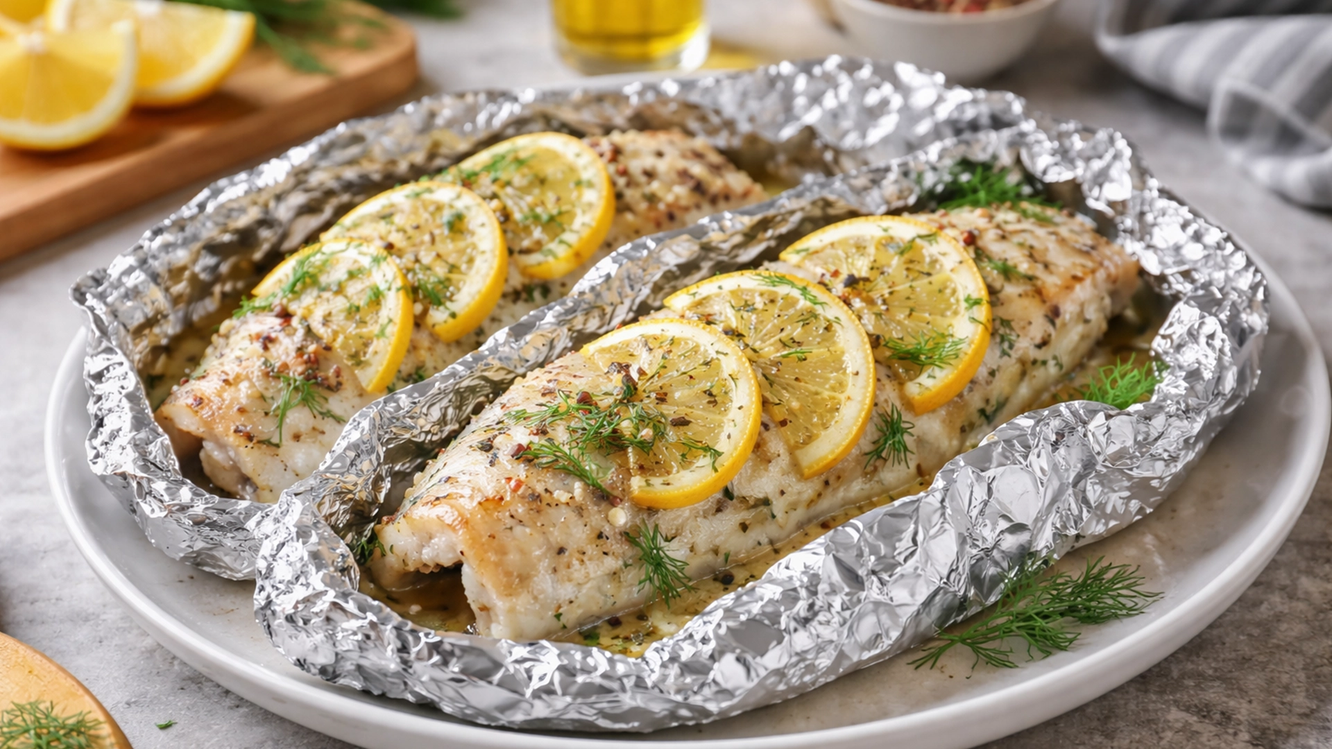 Готовый минтай с лимоном