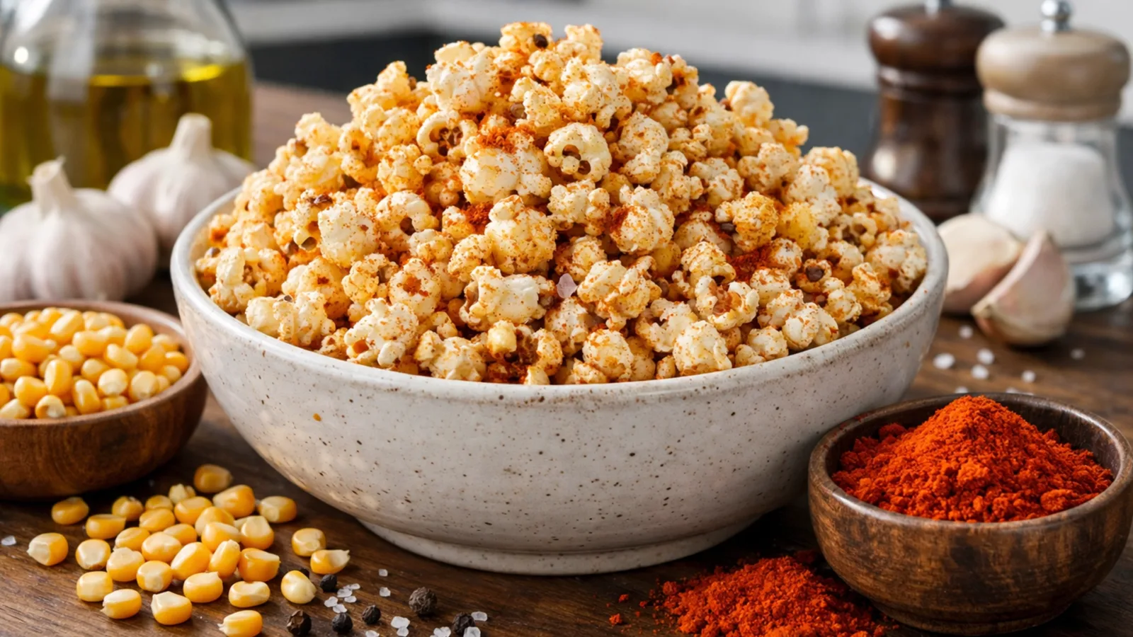 Фото блюда: Попкорн с паприкой копченой чесноком и солью