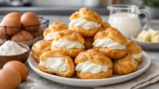 Фото рецепта: Профитроли из заварного теста воздушные