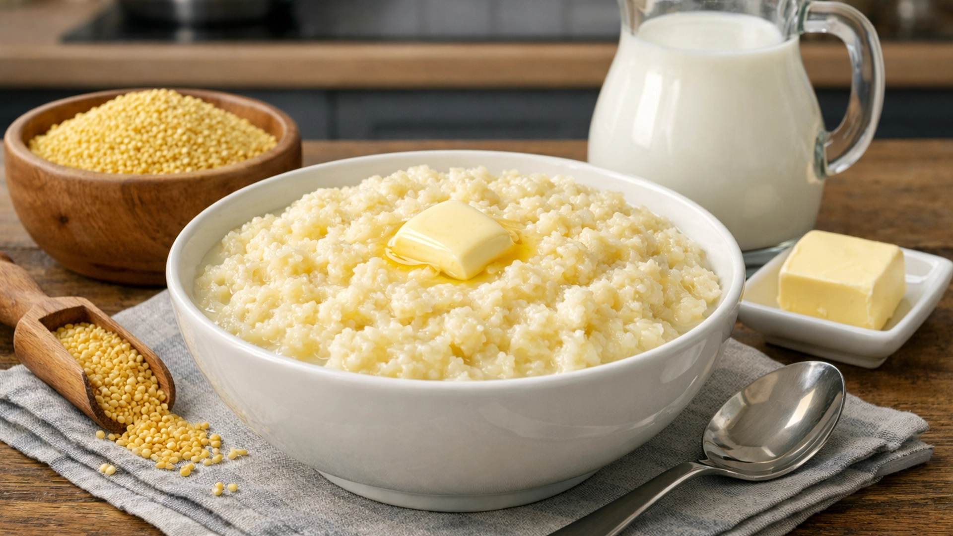 Фото блюда: Пшённая каша на молоке