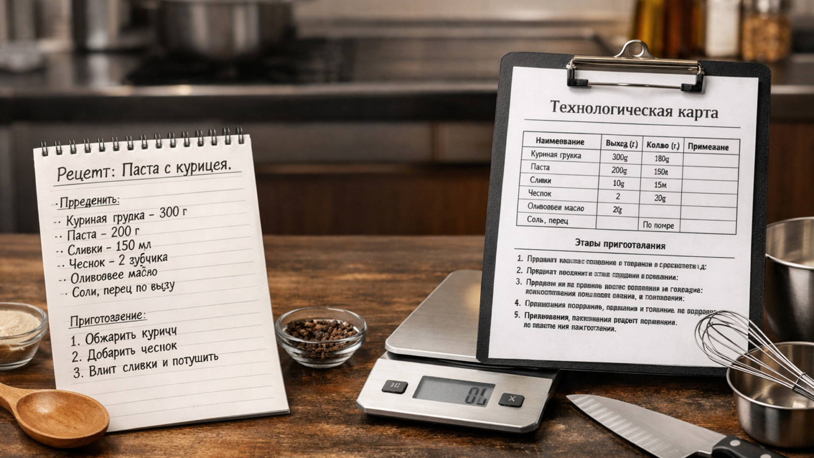 Фото блюда: Разница между рецептами и технологическими картами, рецепт с фото