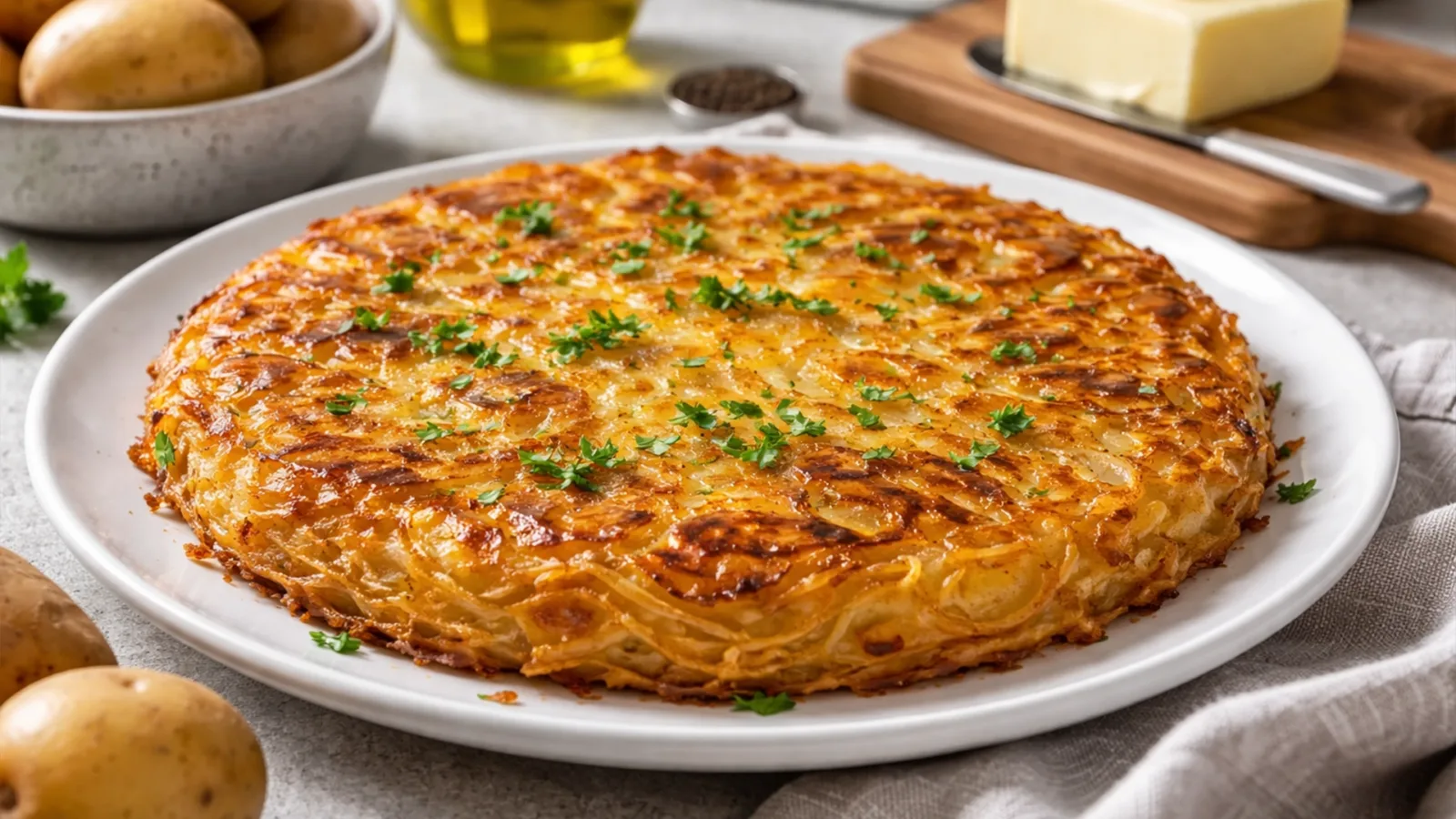 Фото блюда: Рёшти жареный картофельный блин