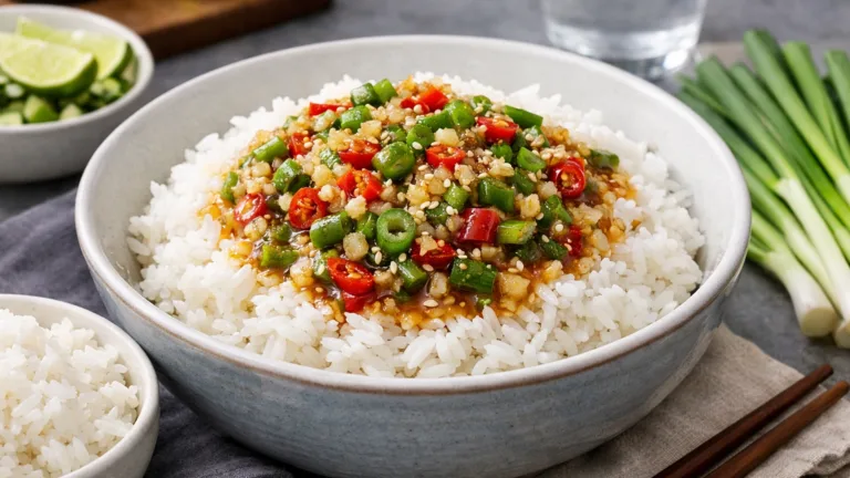 Фото блюда: Ароматный рис на пару с рыбным соусом