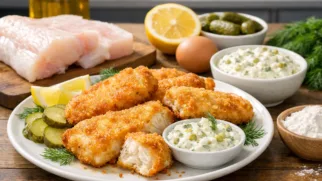 Фото рецепта: Рыба жареная с соусом тартар