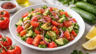 Фото рецепта: Салат из овощей с сумахом