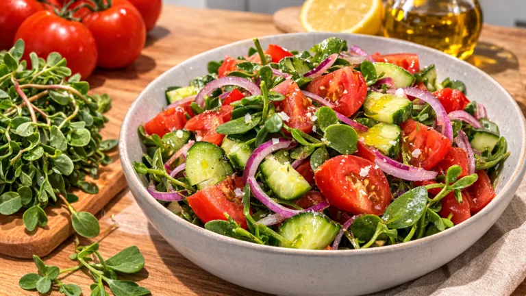 Фото блюда: Салат из портулака с овощами