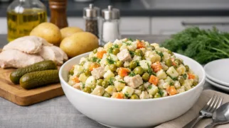 Фото рецепта: Салат Столичный с курицей