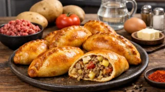 Фото рецепта: Салтенья пирожки с мясной начинкой