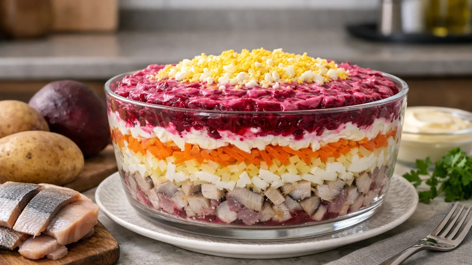 Фото блюда: Сельдь под шубой классическая