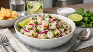 Фото рецепта: Севиче из рыбы с лаймом свежий рецепт панамской кухни