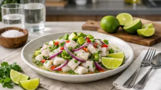 Фото рецепта: Севиче из рыбы с лаймом свежий рецепт чилийской кухни