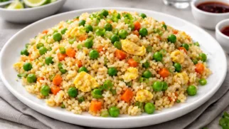 Фото рецепта: Шри-ланкийский жареный рис с овощами и яйцом