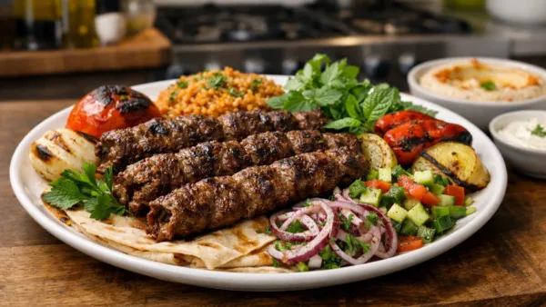 Сирийский кебаб с овощами