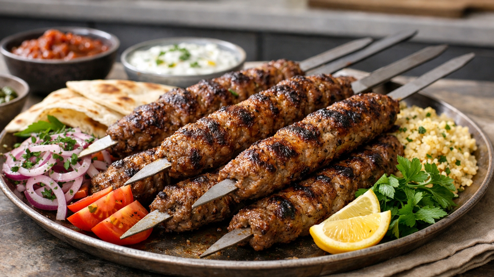 Фото блюда: Сирийский шиш-кебаб из баранины на гриле