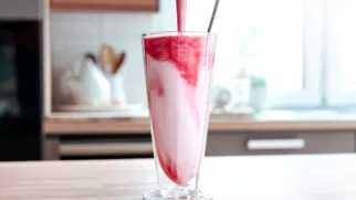 Фото рецепта: Смузи с вишней – быстрый и освежающий напиток