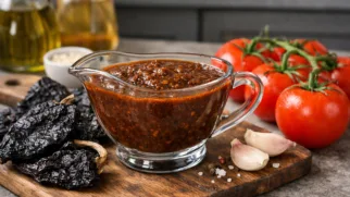 Фото рецепта: Насыщенный соус из перца анчо для мяса