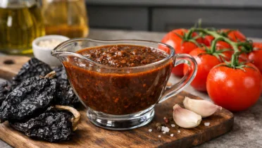 Фото рецепта: Насыщенный соус из перца анчо для мяса