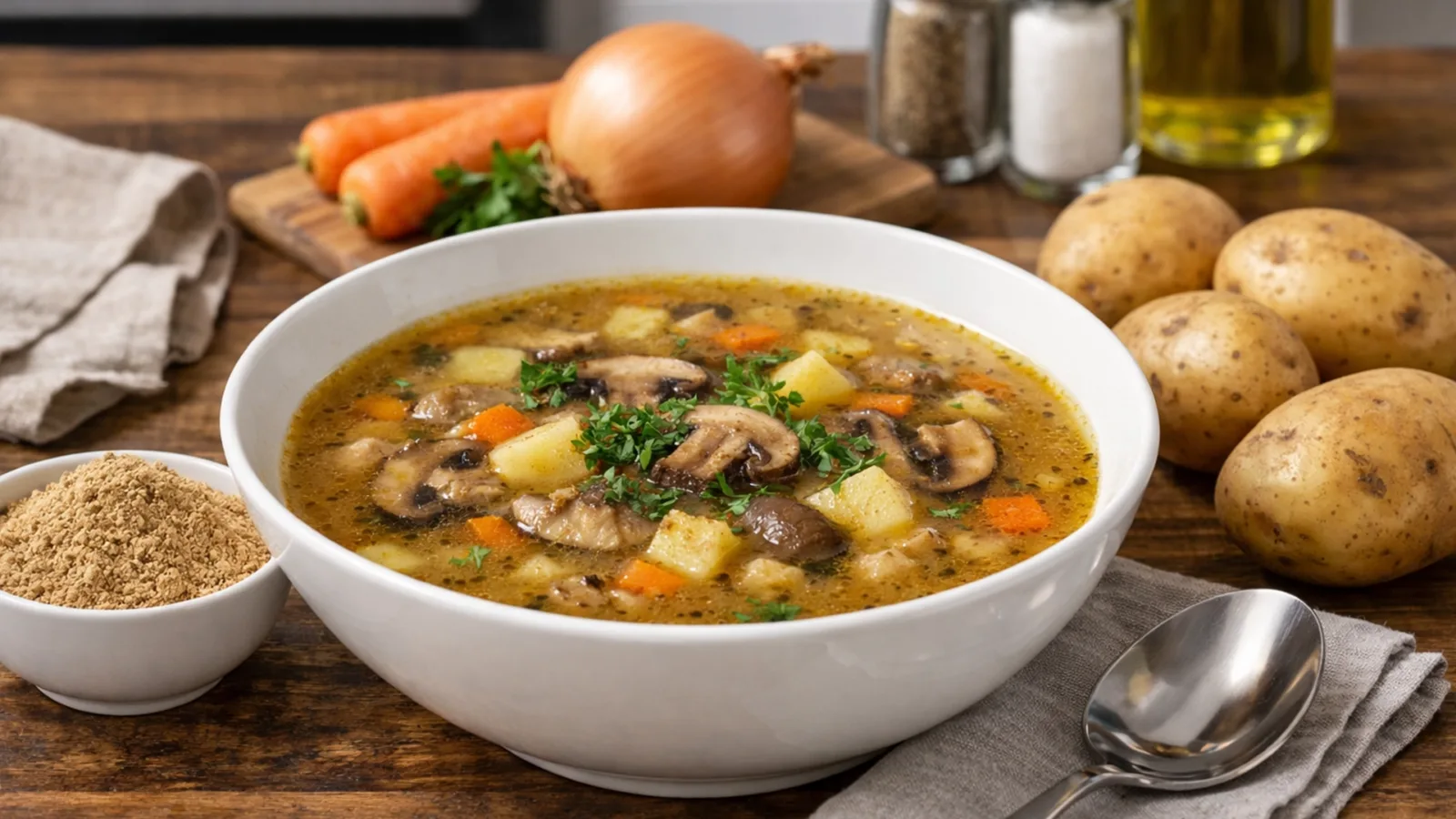 Фото блюда: Суп грибной с грибным порошком