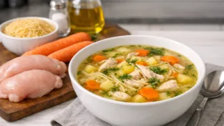 Фото рецепта: Суп куриный с вермишелью