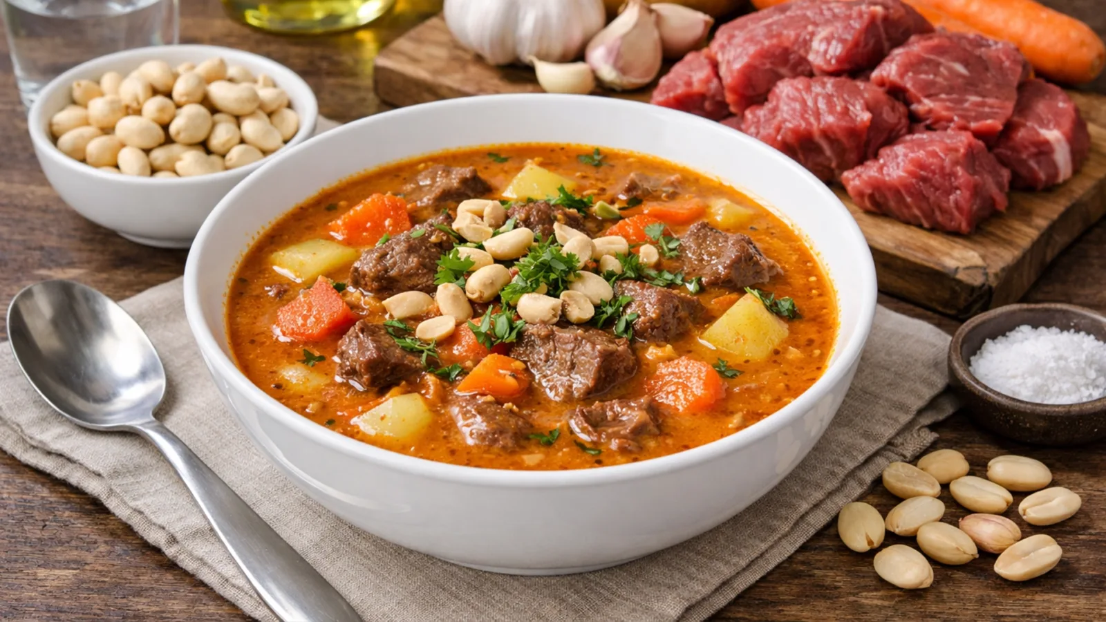 Фото блюда: Супа де мани арахисовый суп с мясом