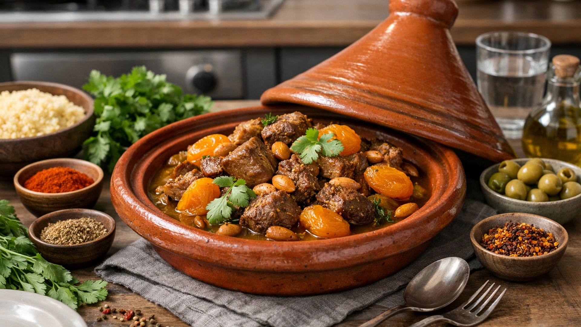 Фото блюда: Тажин из баранины с курагой рецепт ароматного марокканского блюда