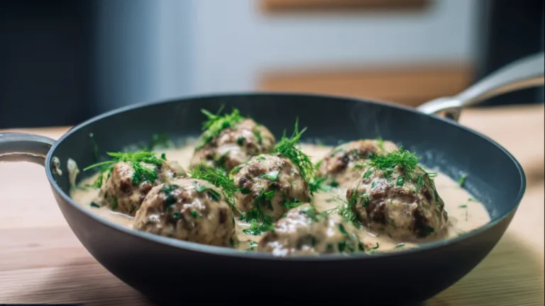 Фото блюда: Тефтели в нежных сливках с ярким ароматом зелени