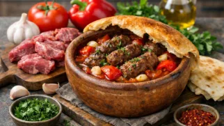 Фото рецепта: Тести-кебаб в глиняном горшке