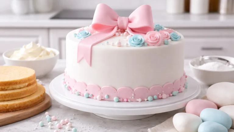 Фото блюда: Торт украшенный мастикой праздничный