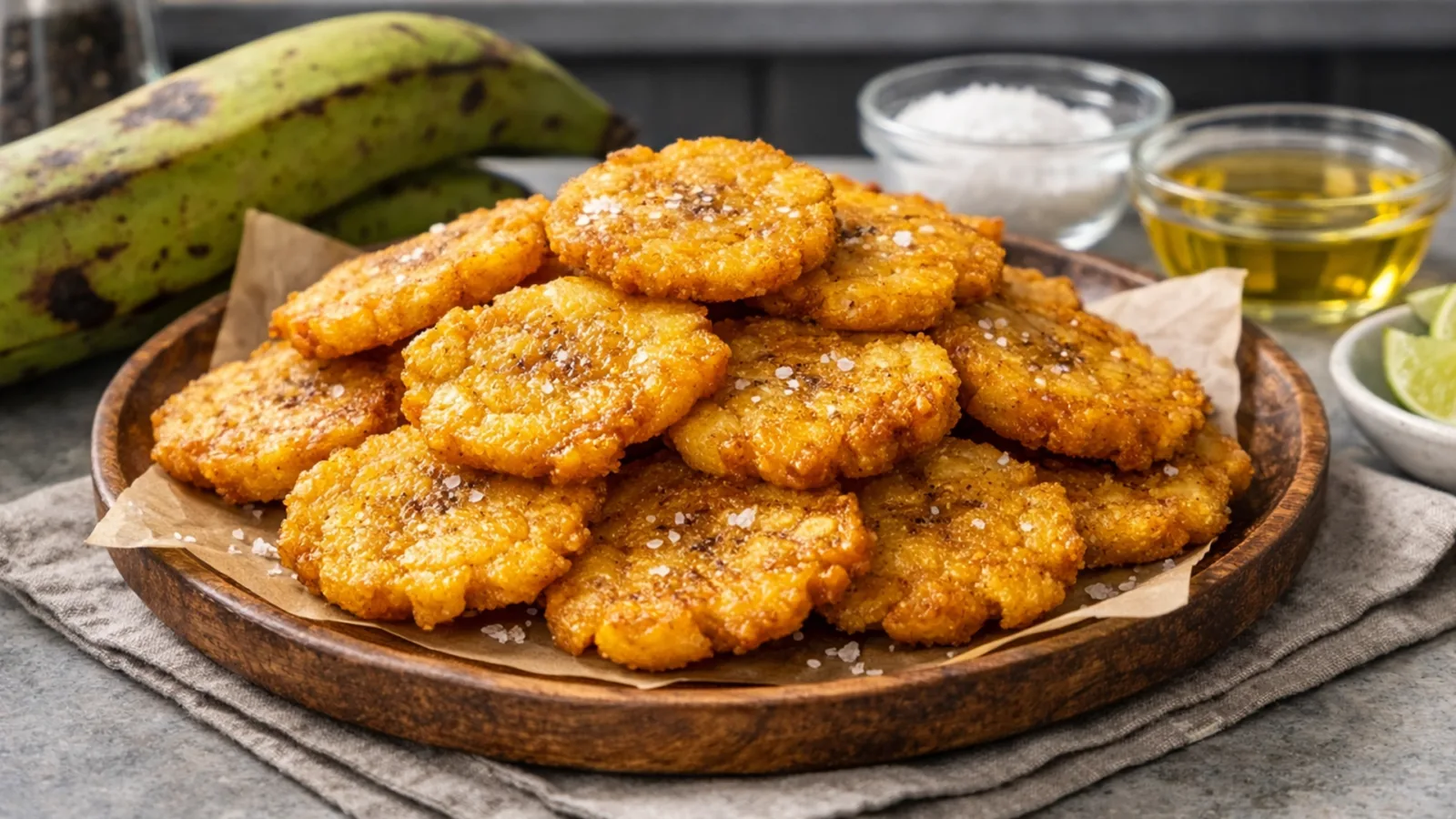 Фото блюда: Тостонес жареные ломтики бананов, рецепт с фото