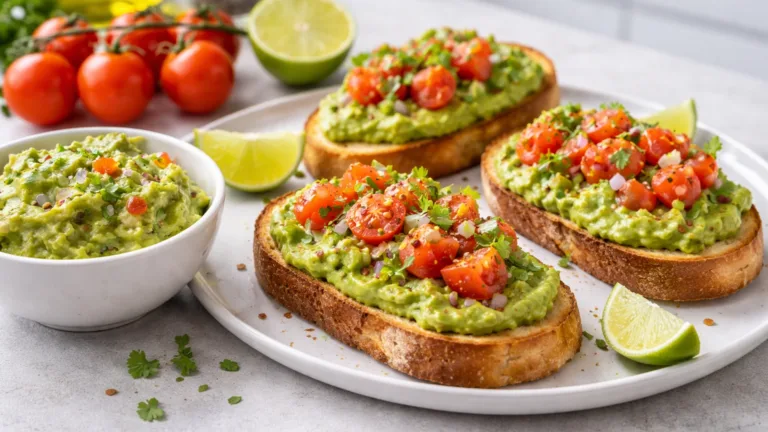 Фото блюда: Тосты с гуакамоле и томатами