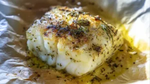 Фото блюда: Ароматная треска в прованских травах с сочной текстурой и ярким вкусом