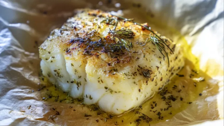 Фото блюда: Ароматная треска в прованских травах с сочной текстурой и ярким вкусом