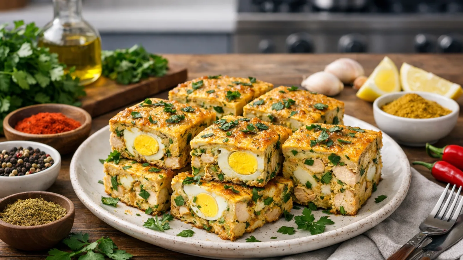 Фото блюда: Тажин тунисский с курицей и яйцом традиционный рецепт тунисской кухни