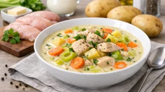 Фото рецепта: Ватерзой куриный суп со сливками