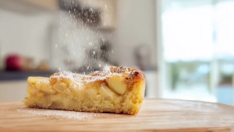 Фото блюда: Яблочная шарлотка утренняя: мягкий пирог с золотистой корочкой