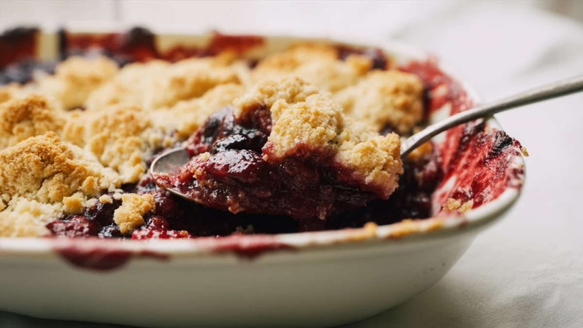 Фото блюда: Ягодный коблер с хрустящей корочкой и сочной начинкой, рецепт с фото